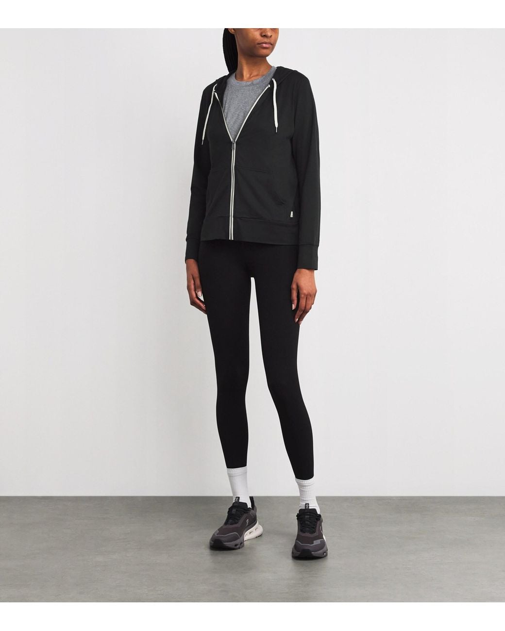 vuori Black Halo Performance 2.0 Zip-Up Hoodie