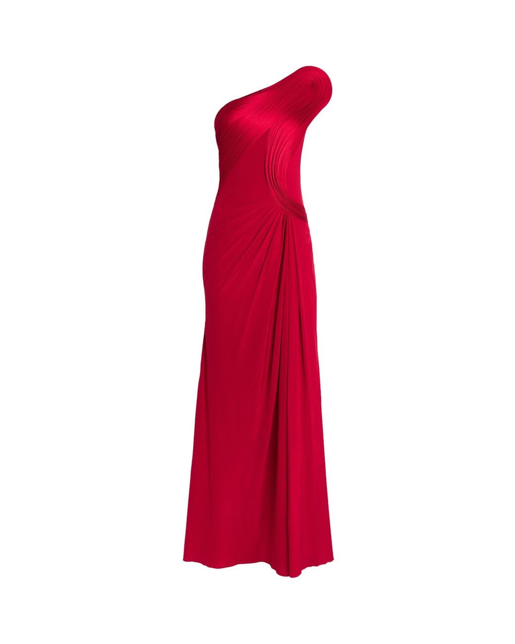 Gaurav Gupta Red Silk One-Shoulder Ember Gown