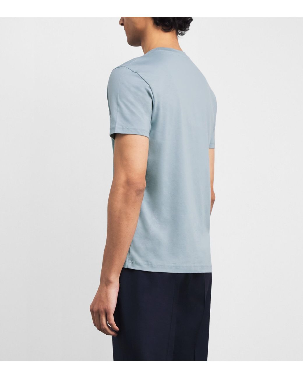 Sunspel Blue Supima Cotton Riviera T-Shirt for men