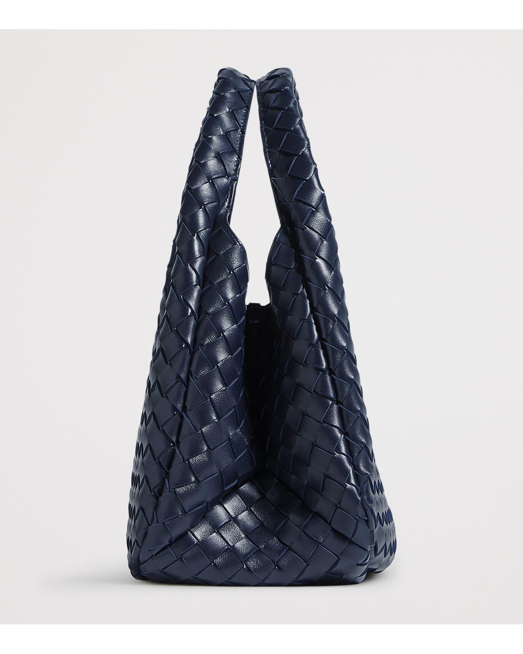 Bottega Veneta Blue Medium Leather Campana Shoulder Bag