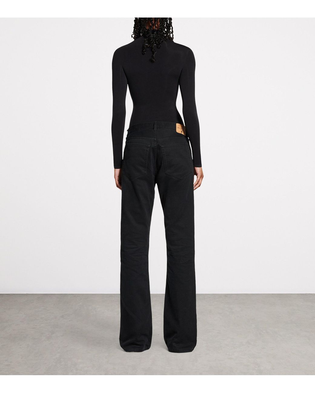 Balenciaga Black Straight-Fit Mid-Rise Jeans