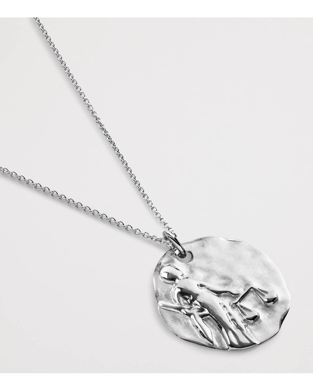 Monica Vinader White Sterling Libra Zodiac Necklace