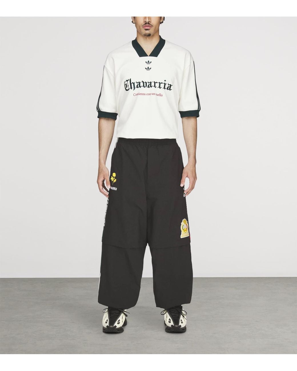 Willy Chavarria Black X Adidas Originals Anthem Oversized Sweatpants for men
