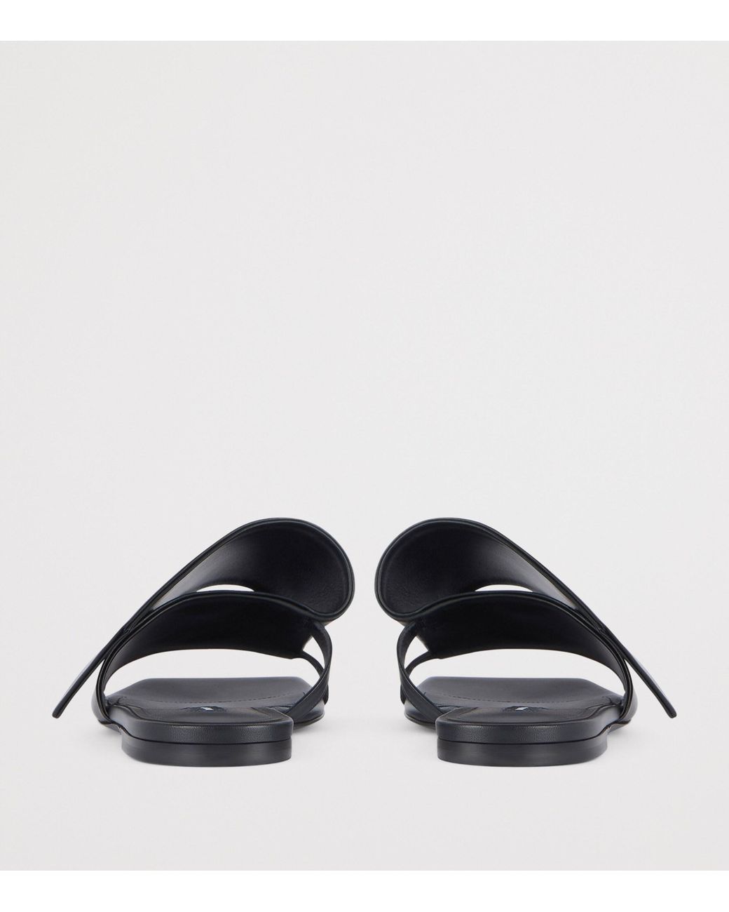 Givenchy White Leather Sliced Square Sandals