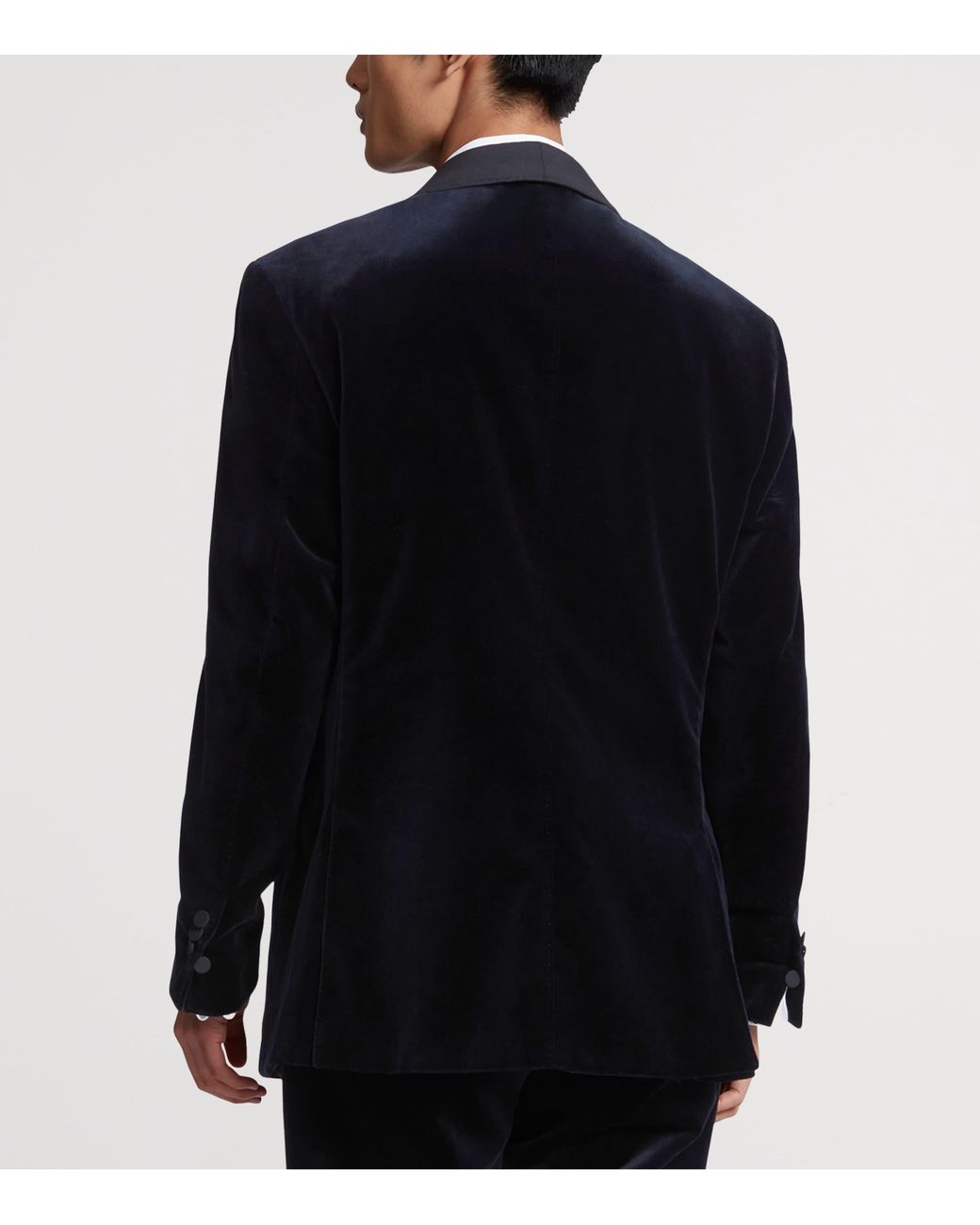 Dunhill Blue Velvet Evening Suit Jacket for men