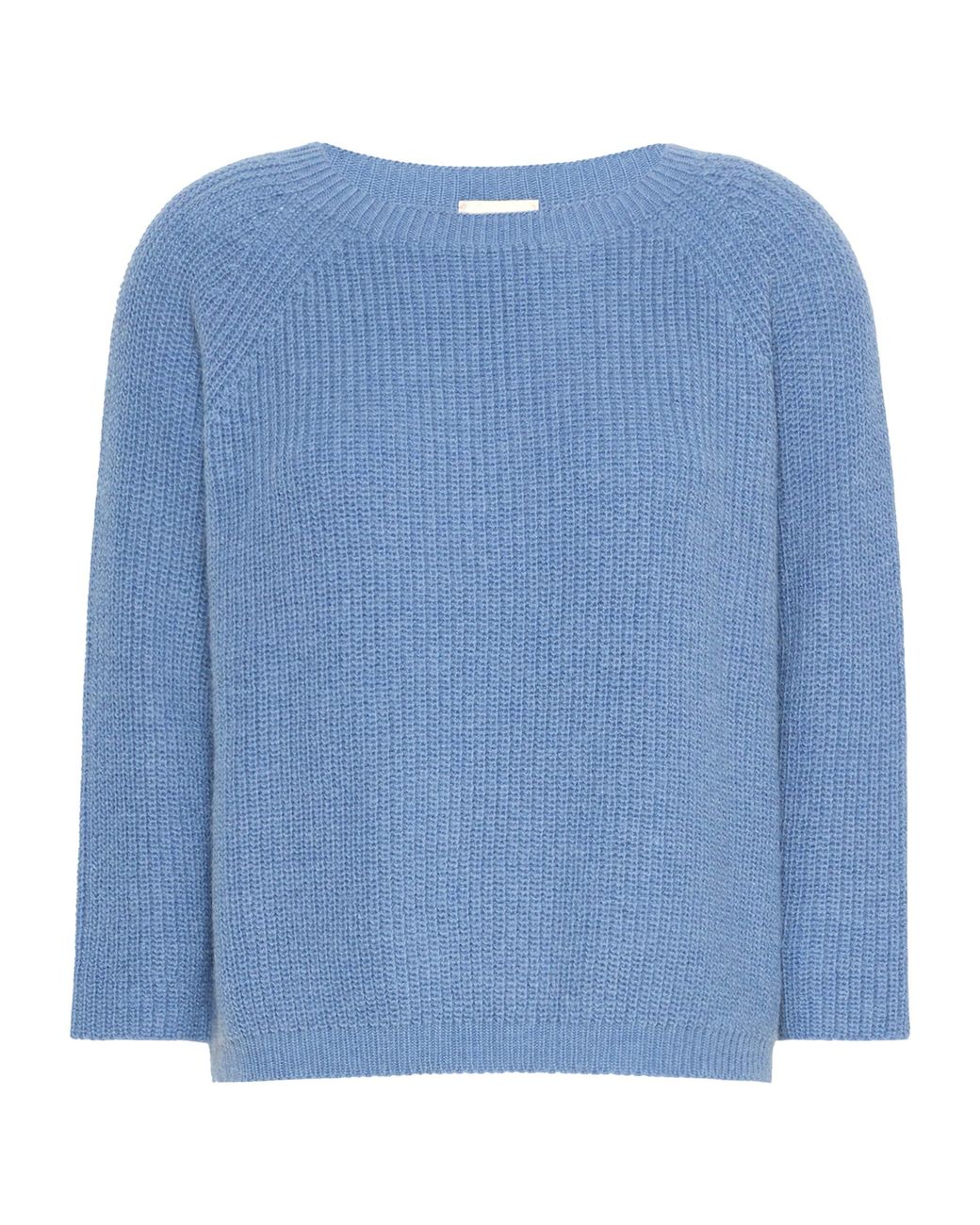 Weekend by Maxmara Blue Ribbed Round-Neck Sweater