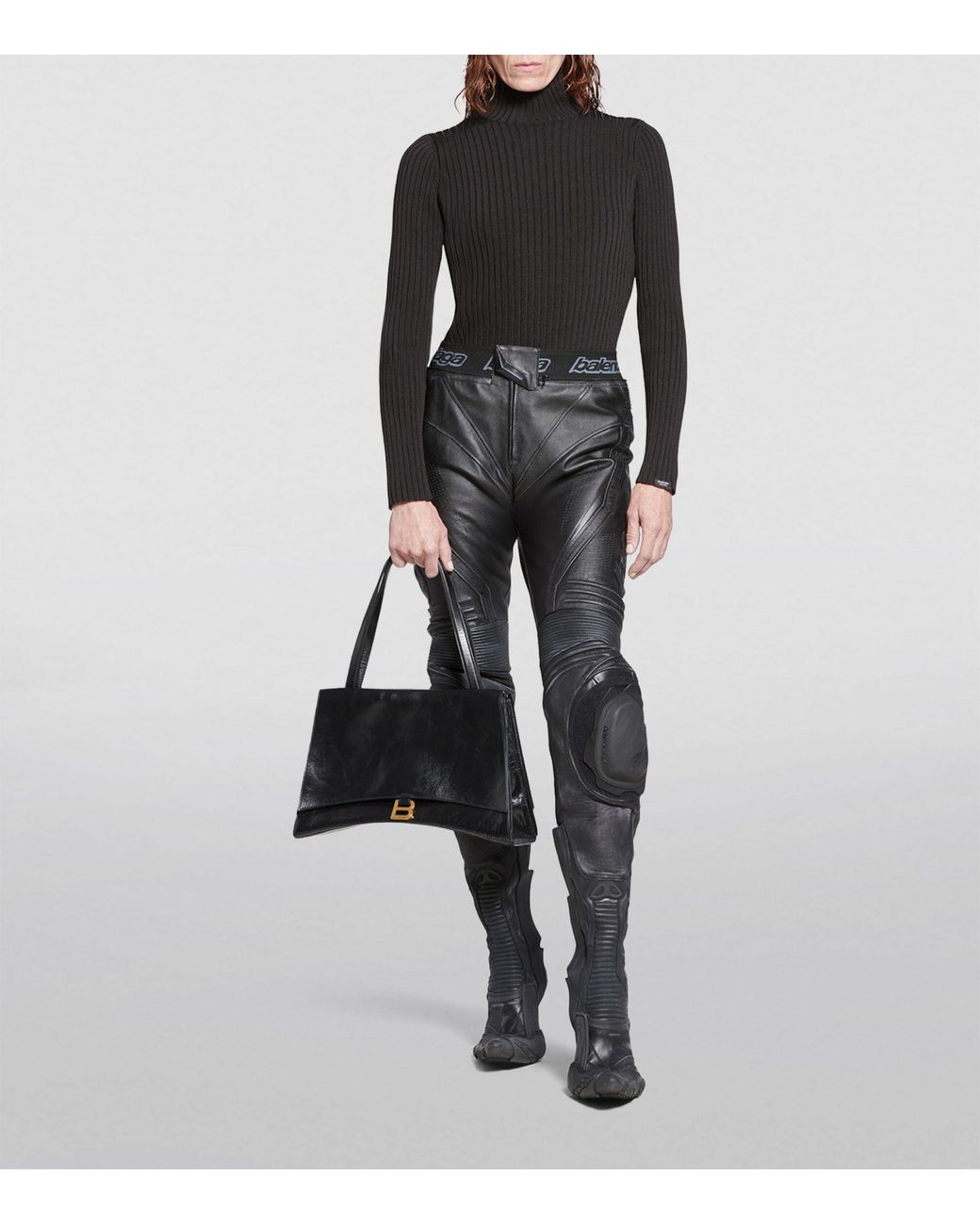 Balenciaga Leather Crush On You Shoulder Bag in Black | Lyst