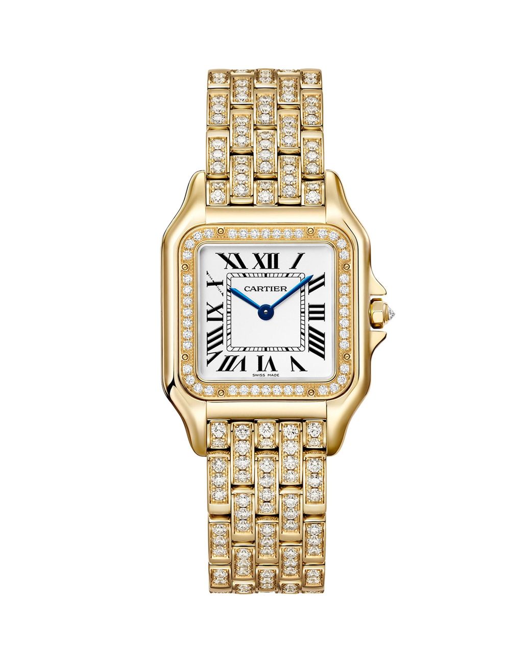 Cartier Metallic And Diamond Panthère De Watch