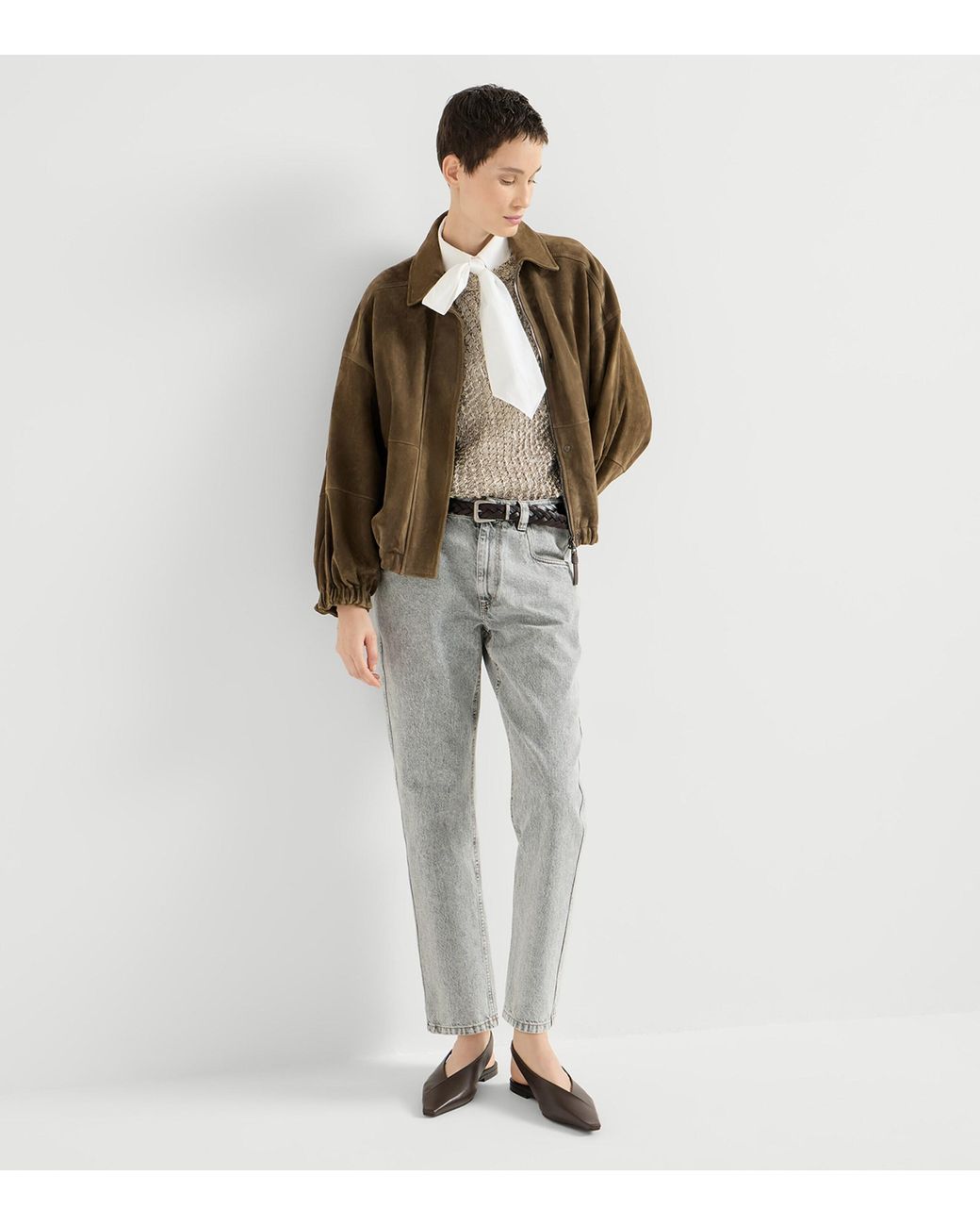 Brunello Cucinelli Gray Authentic Straight Jeans