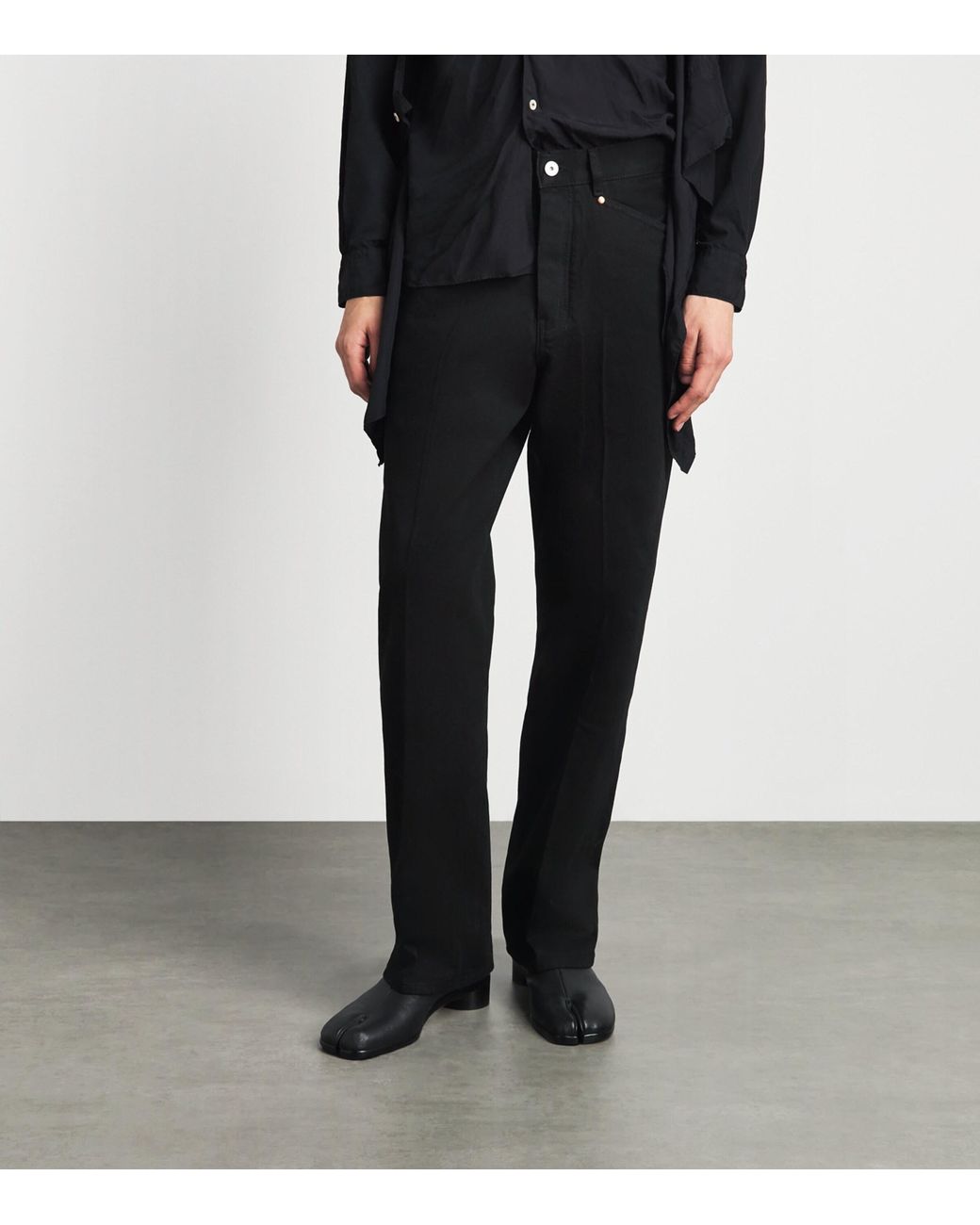 Lemaire Black Selvedge Straight Jeans for men