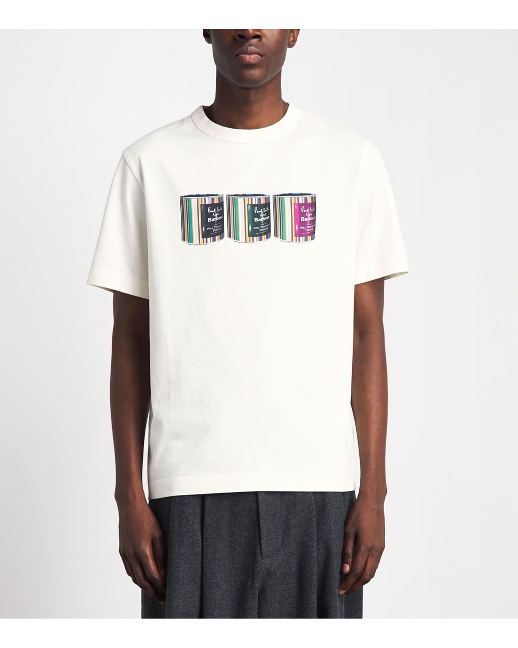 Barbour White X Paul Smith Cotton Tinned T-Shirt for men