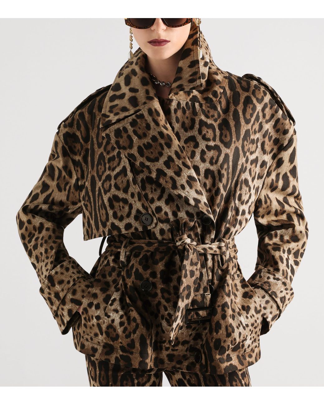 Dolce & Gabbana Brown Leopard Print Jacket