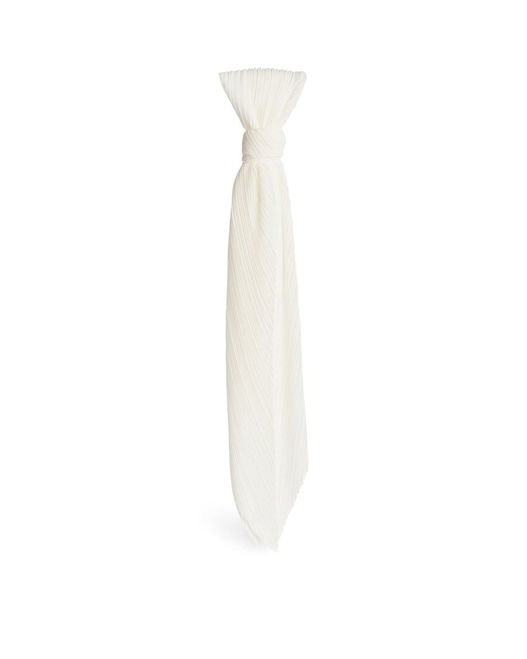 Pleats Please Issey Miyake White Pleated Basics Scarf