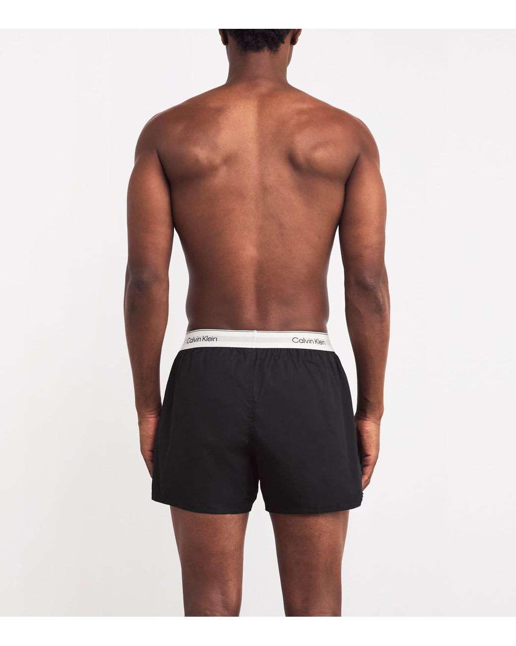Calvin Klein Black Cotton Stretch Slim Icon Boxers for men