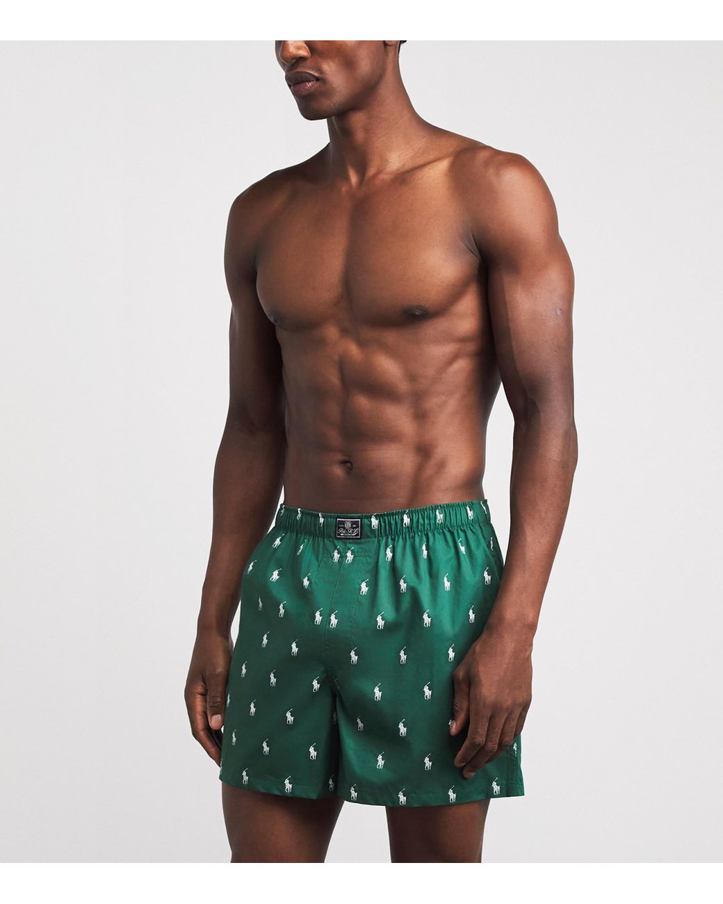 Polo Ralph Lauren Green Cotton Classic Boxer Shorts for men
