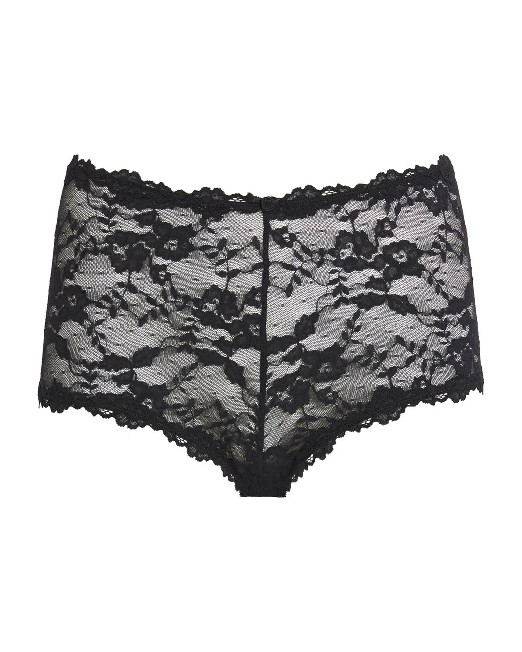 Skims Gray Stretch-Lace Boyshorts