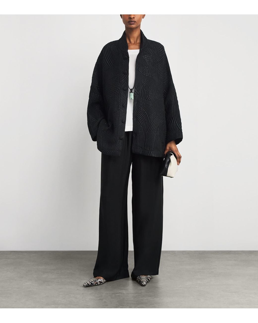 Eskandar Black Wool-Silk-Blend Jacket
