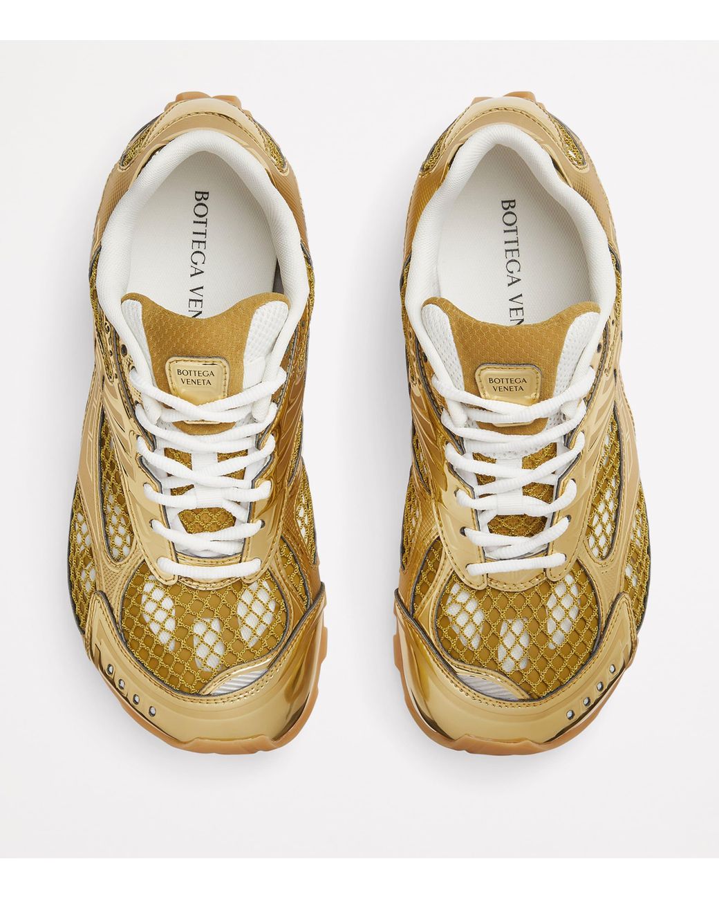Bottega Veneta Yellow Low-Top Orbit Sneakers