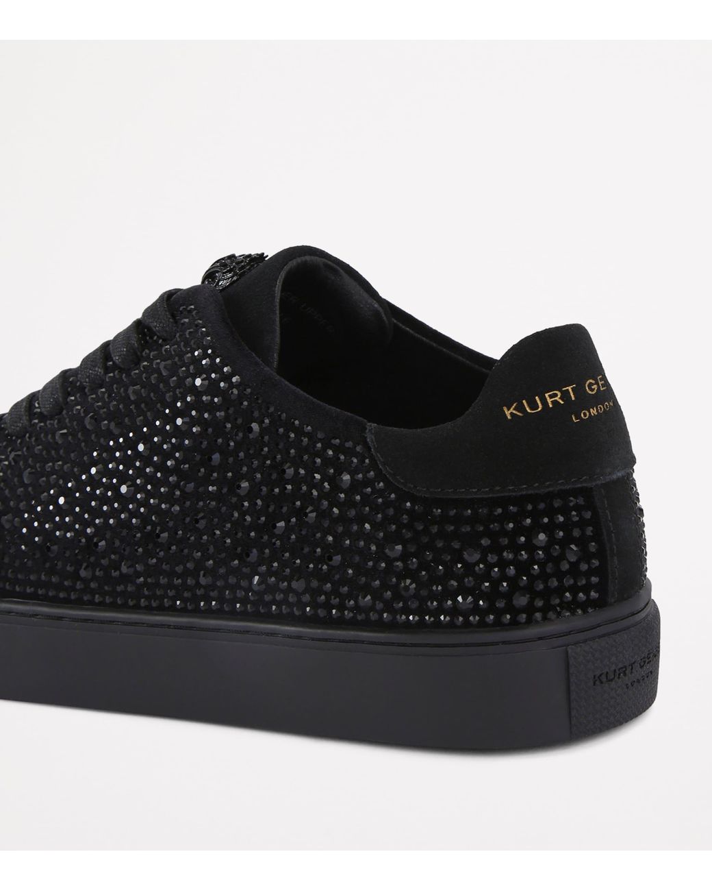 Kurt Geiger Black Embellished Lennon Sneakers for men