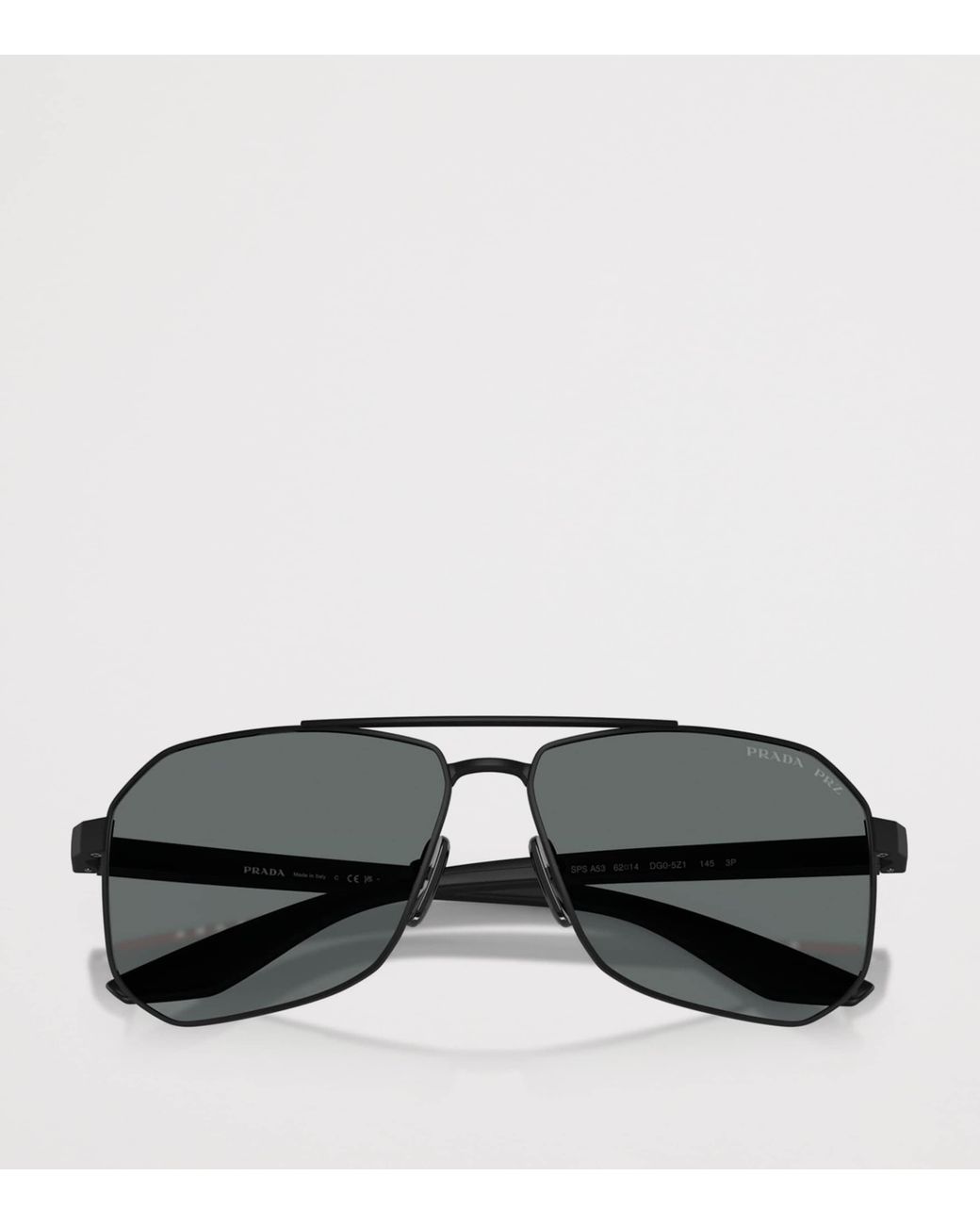 Prada Linea Rossa Gray Metal A53S Geometric Sunglasses for men