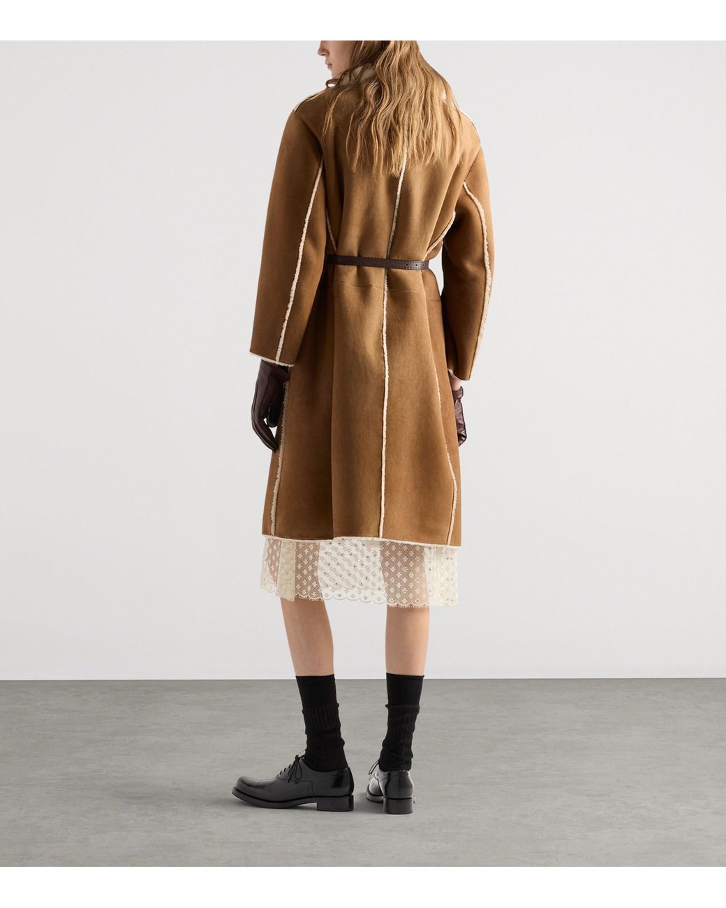 Prada Brown Shearling Coat
