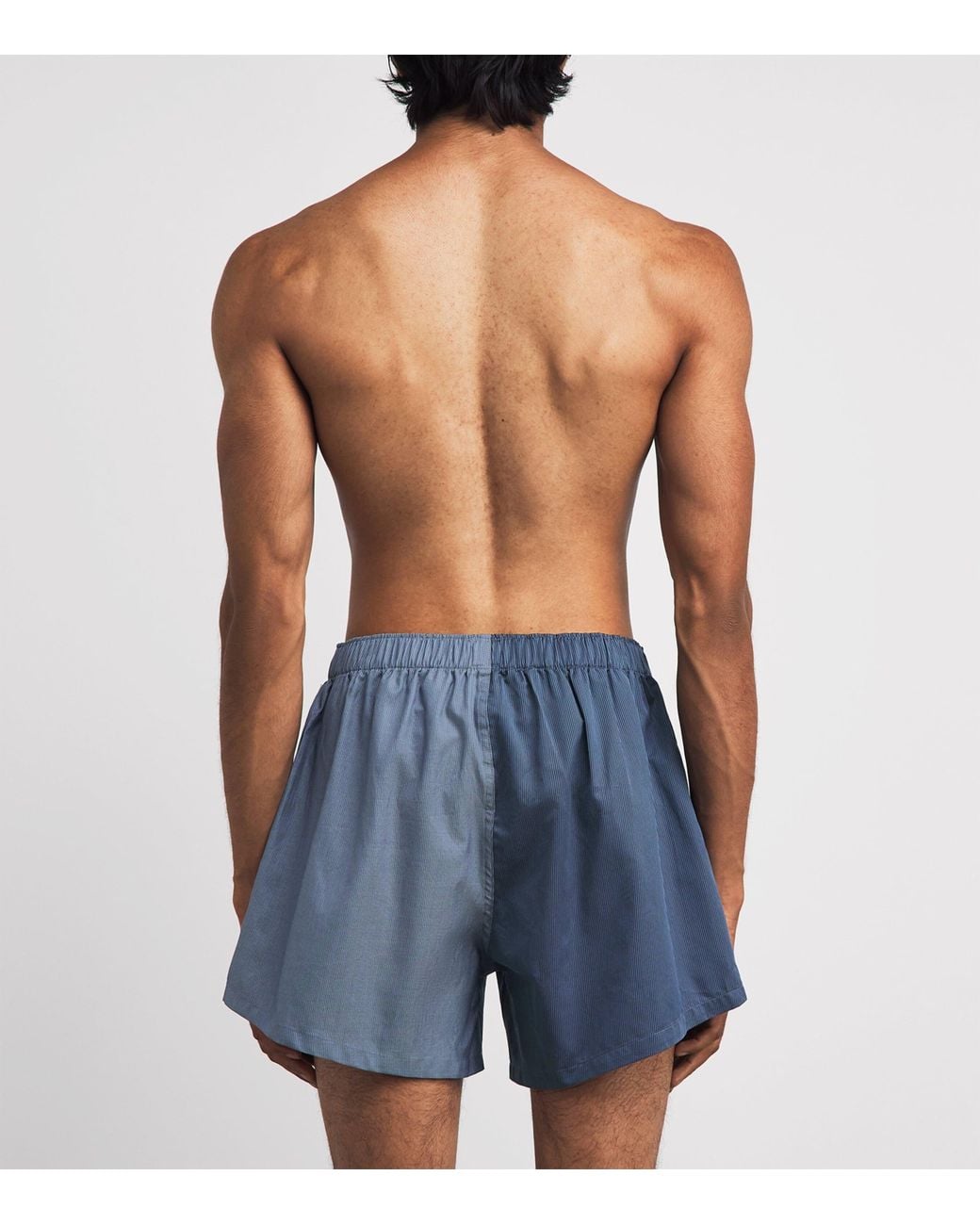 Paul Smith Blue Cotton Stripe Boxer Shorts for men
