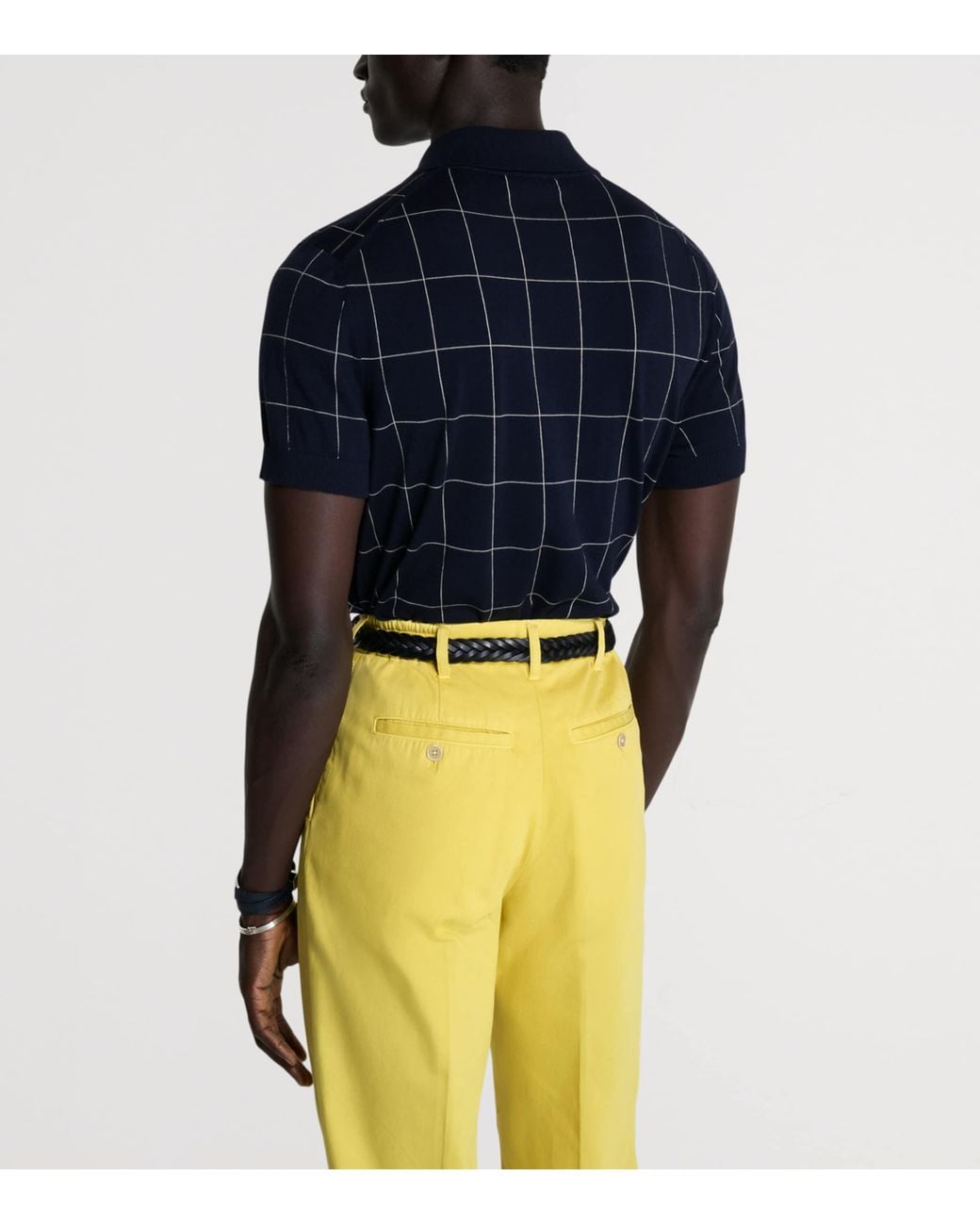 Dunhill Black Cotton-Mulberry Silk Polo Shirt for men