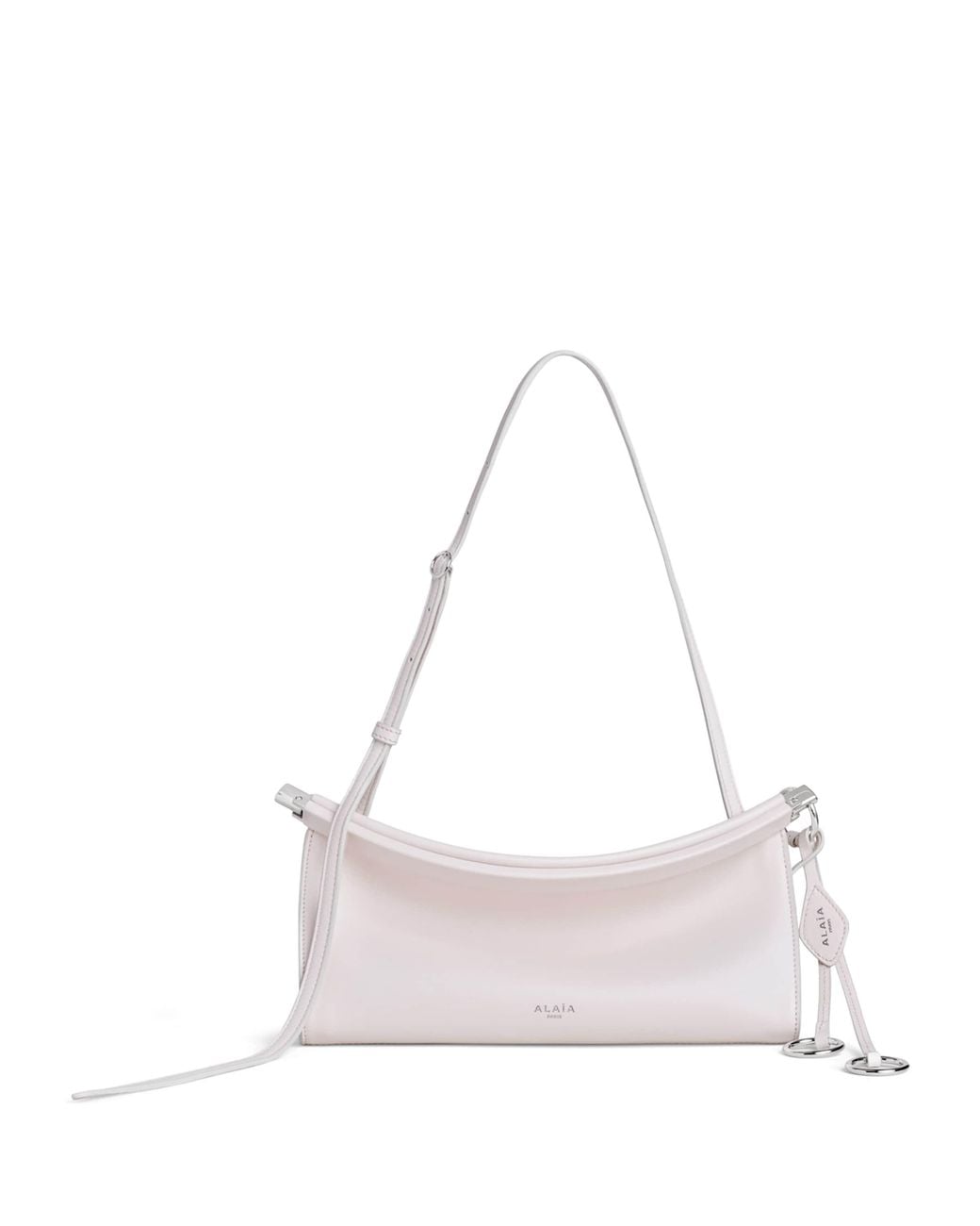 Alaïa White Small Leather Le Click East West Shoulder Bag