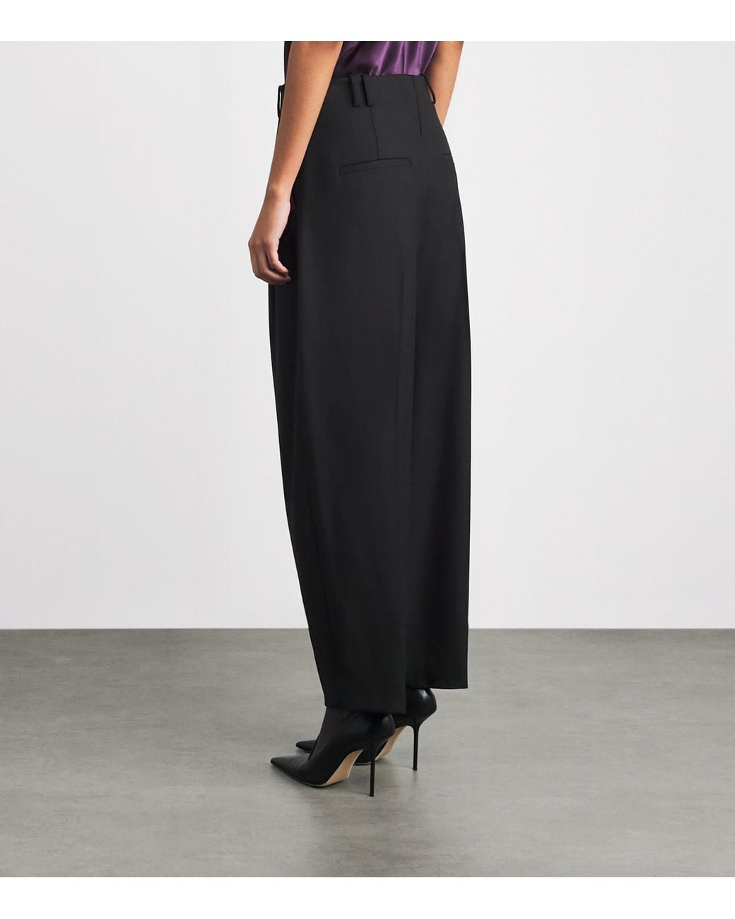 Veronica Beard Black Whitlock Barrel Trousers