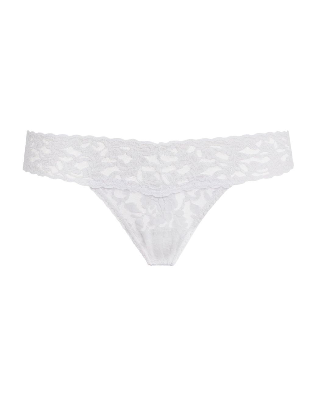 Hanky Panky White Lace Low-Rise Thong