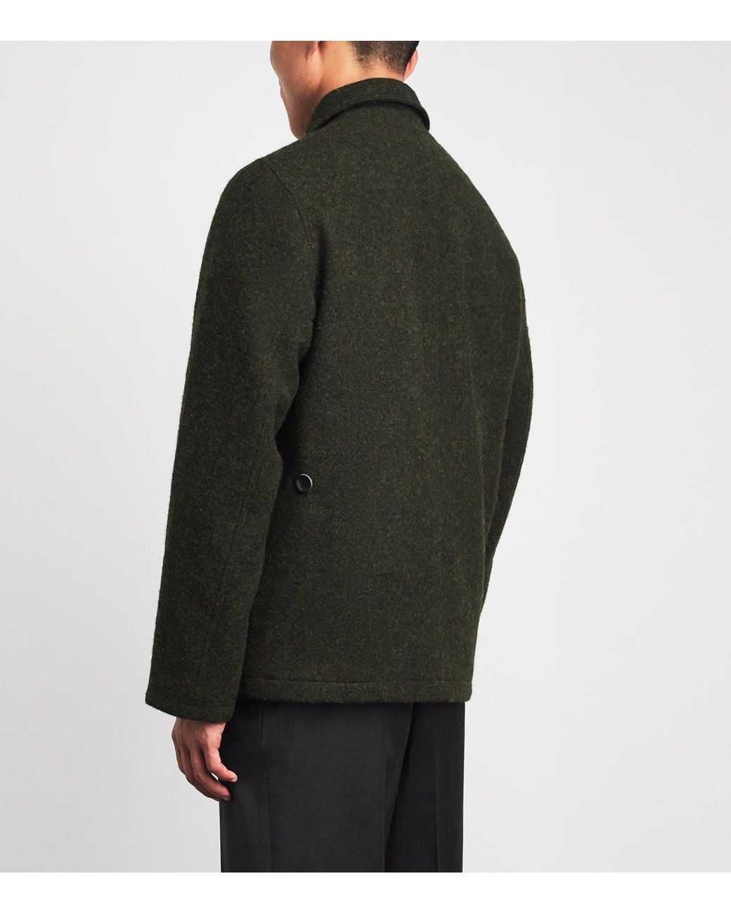 Oliver Spencer Green Wool Addington Overshirt for men