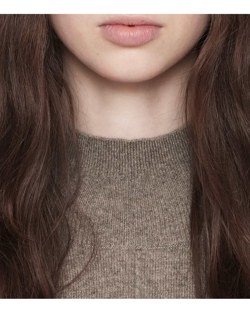 AllSaints Gray Cashmere-Wool Fedi Sweater