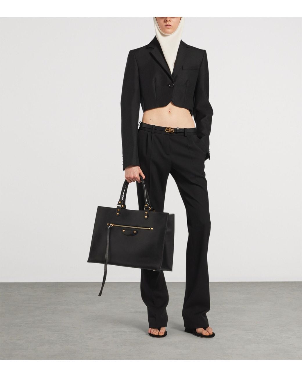 Balenciaga Black Large Leather Le City Tote Bag