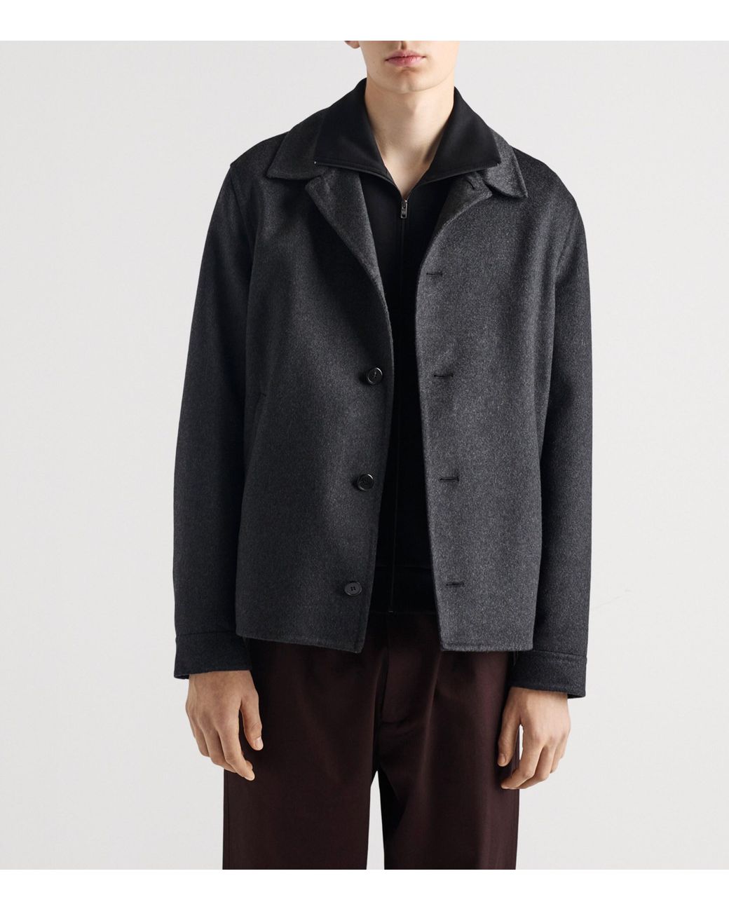 Prada Black Cotton-Blend Technical Jacket for men