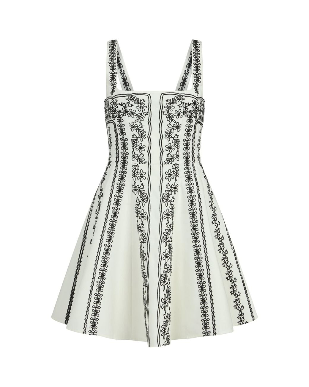 Maje Gray Linen-Blend Embroidered Mini Dress