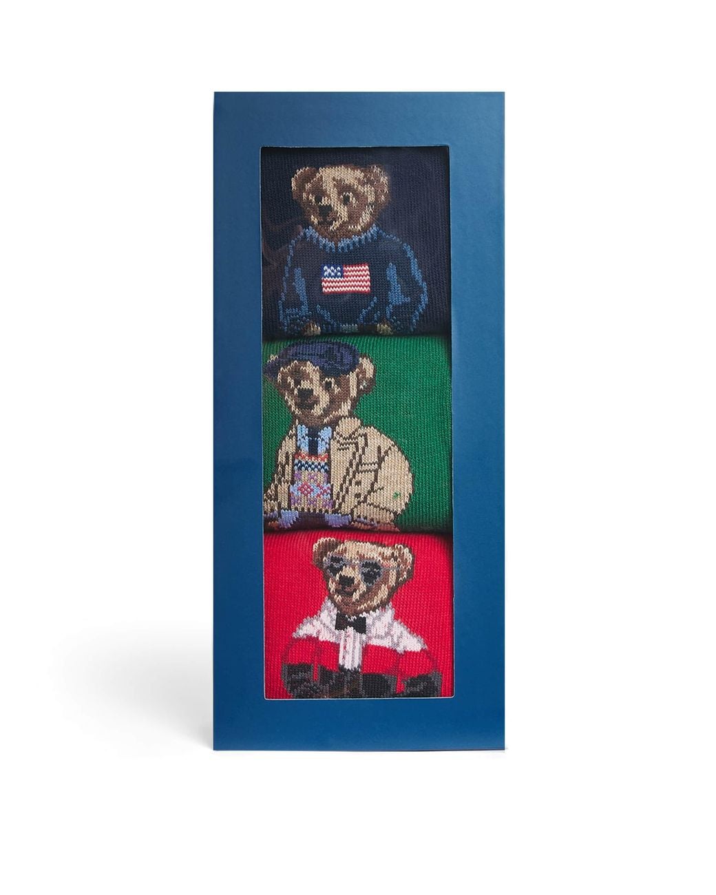 Polo Ralph Lauren Blue Cotton-Blend Polo Bear Socks for men