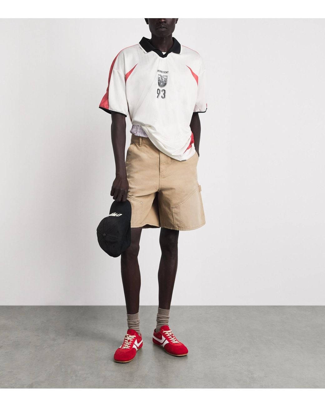 Represent Red Spike Football Top for men
