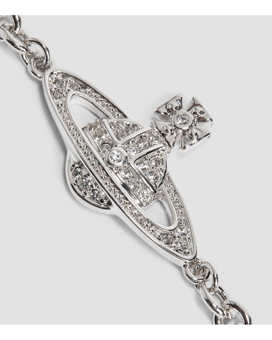 Vivienne Westwood White Orb Chain Bracelet for men