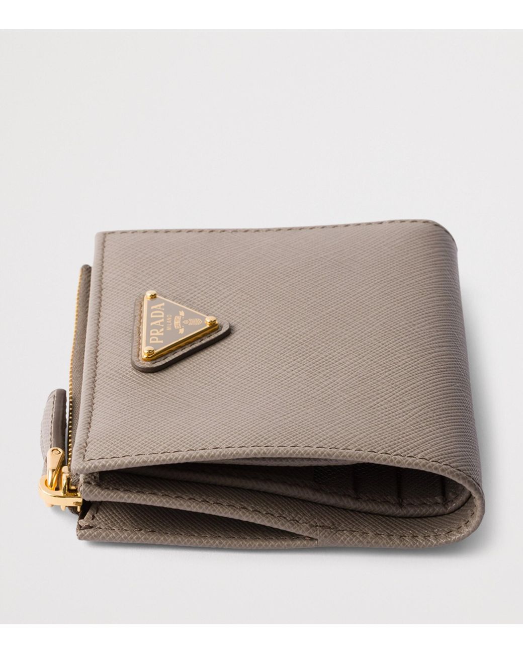 Prada Natural Small Saffiano Leather Wallet