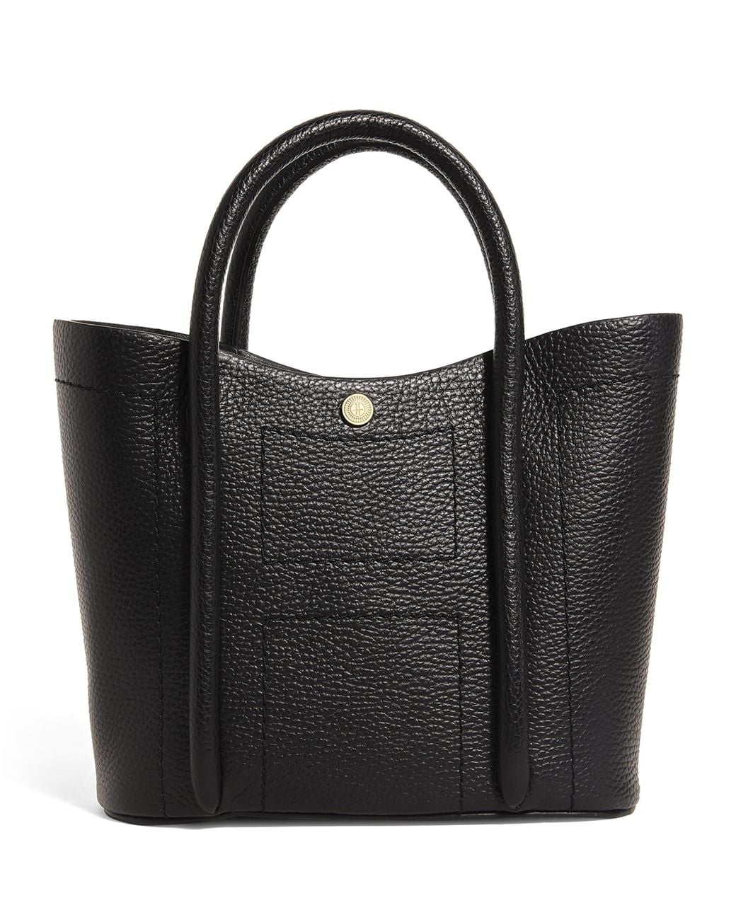 Harrods Black Grab Leather Rope Tote Bag