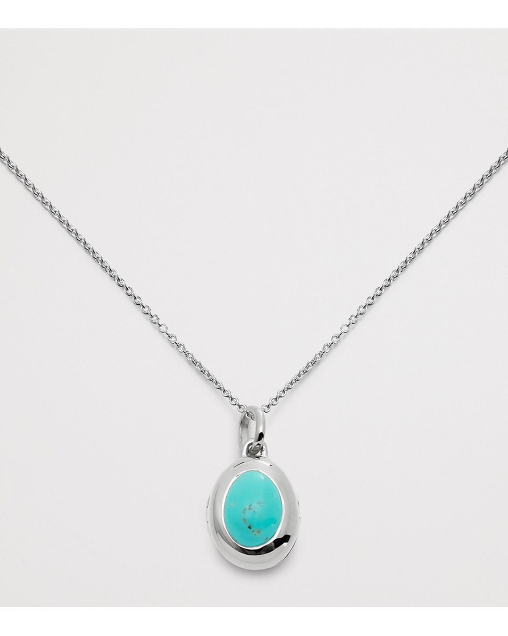 Monica Vinader Blue Sterling And December Birthstone Locket