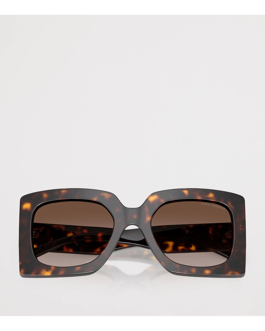 Dolce & Gabbana Brown Tortoiseshell Square Sunglasses