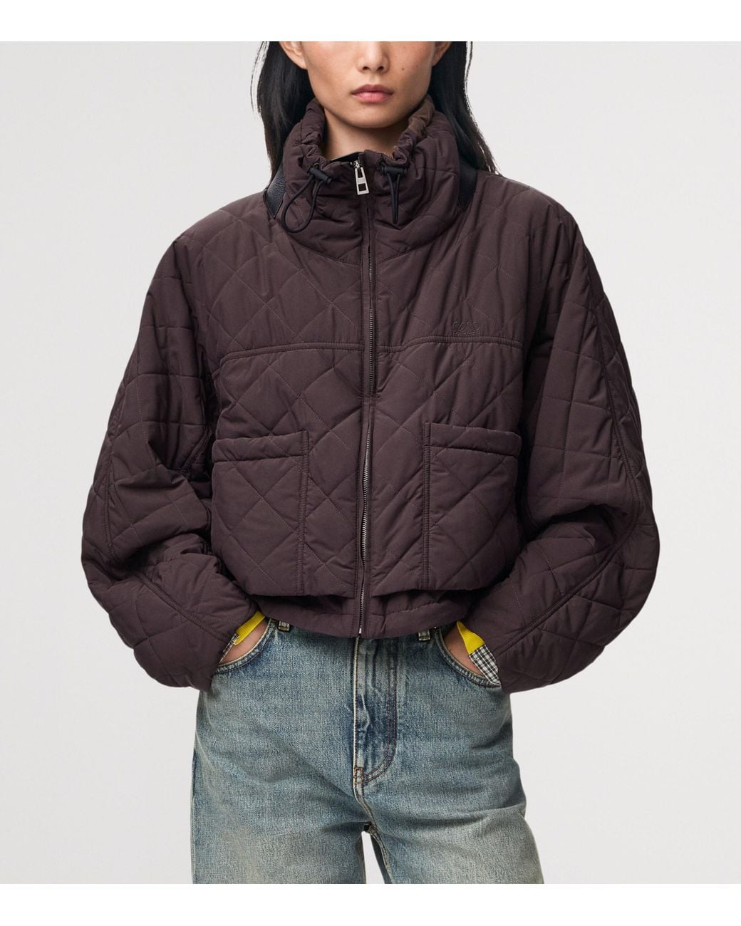 Loewe Purple Technical Quilted Jacket