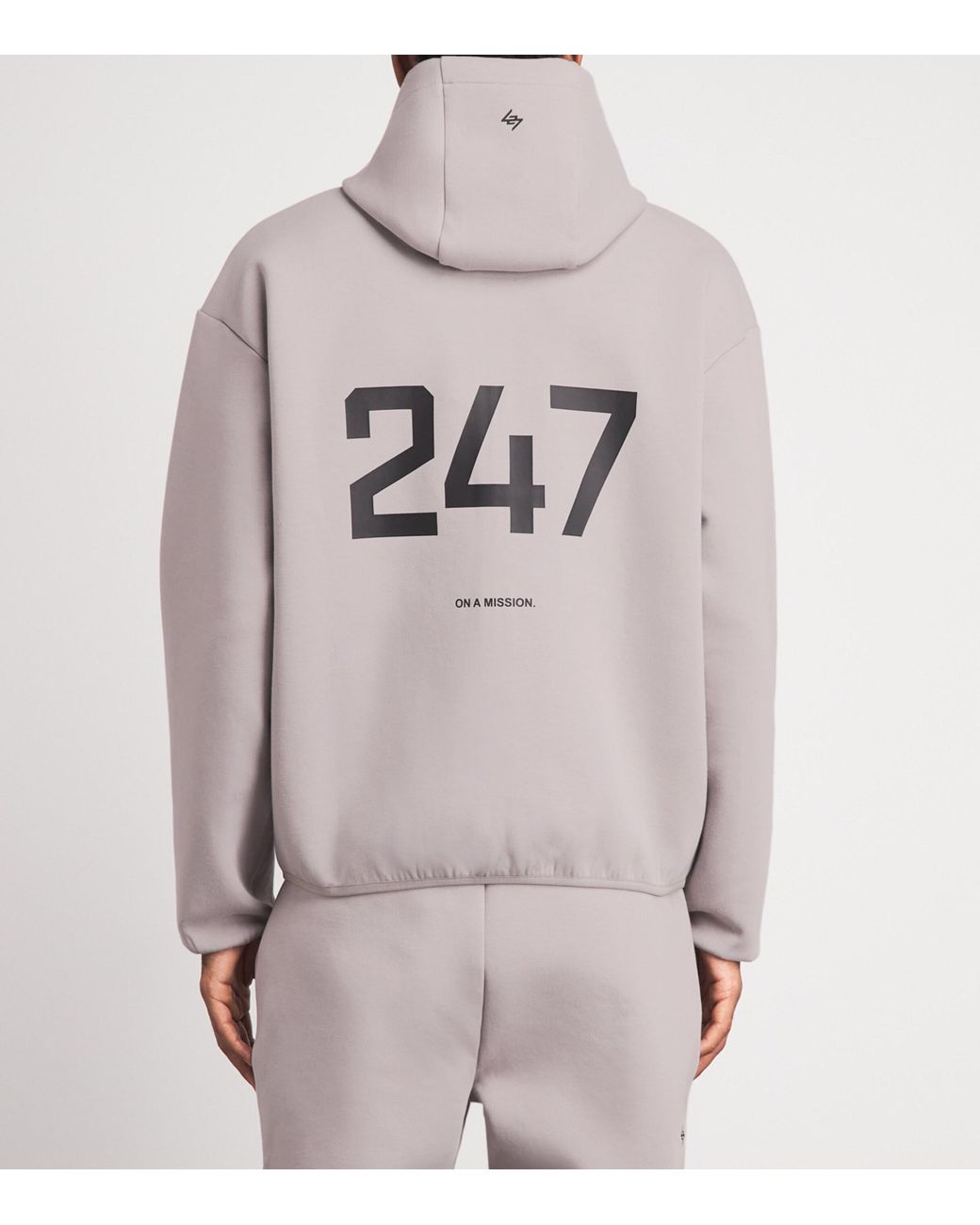 REPRESENT 247 Gray 247 Numbers Zip-Up Hoodie for men