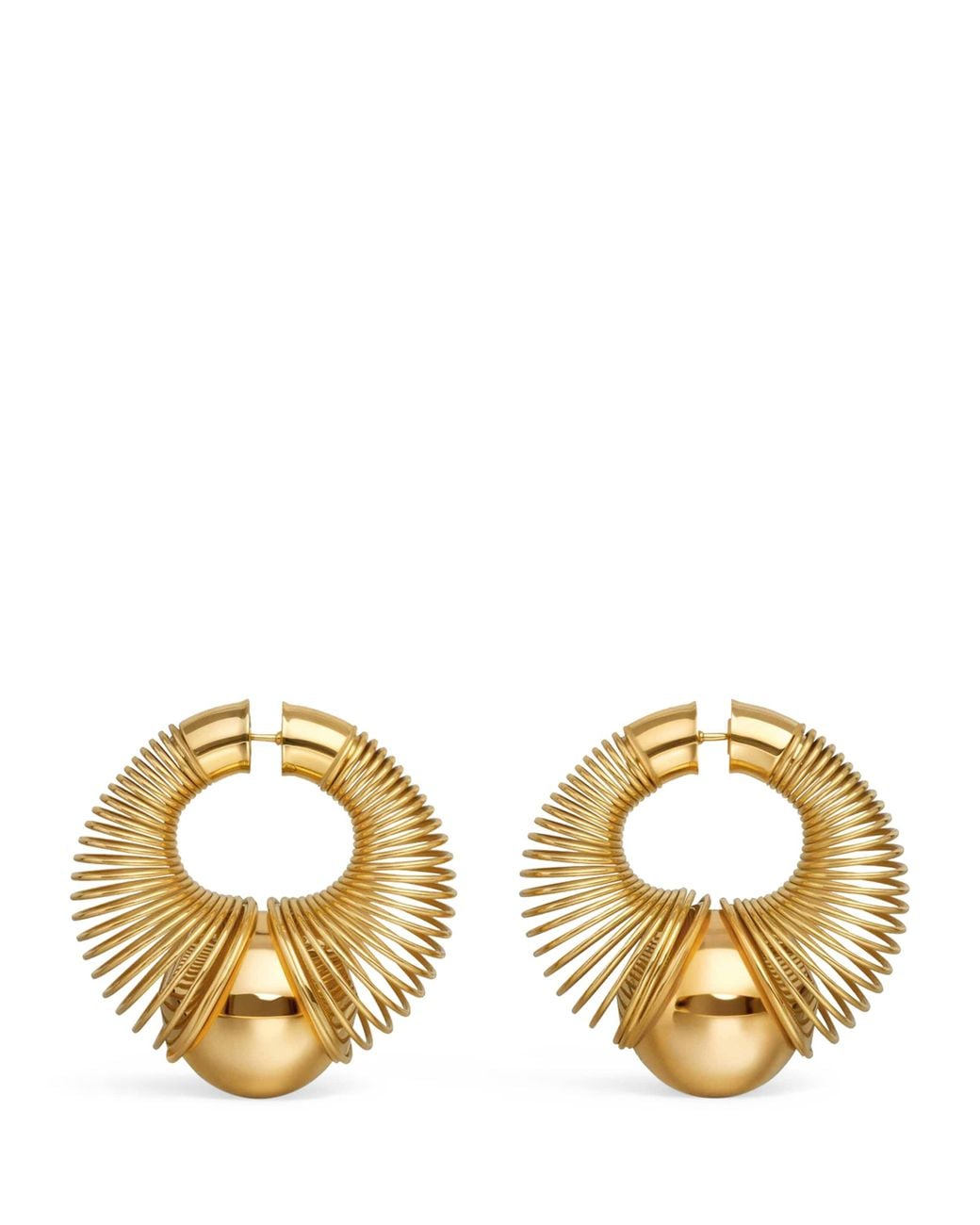 Alaïa Metallic Spiral Hoop Earrings