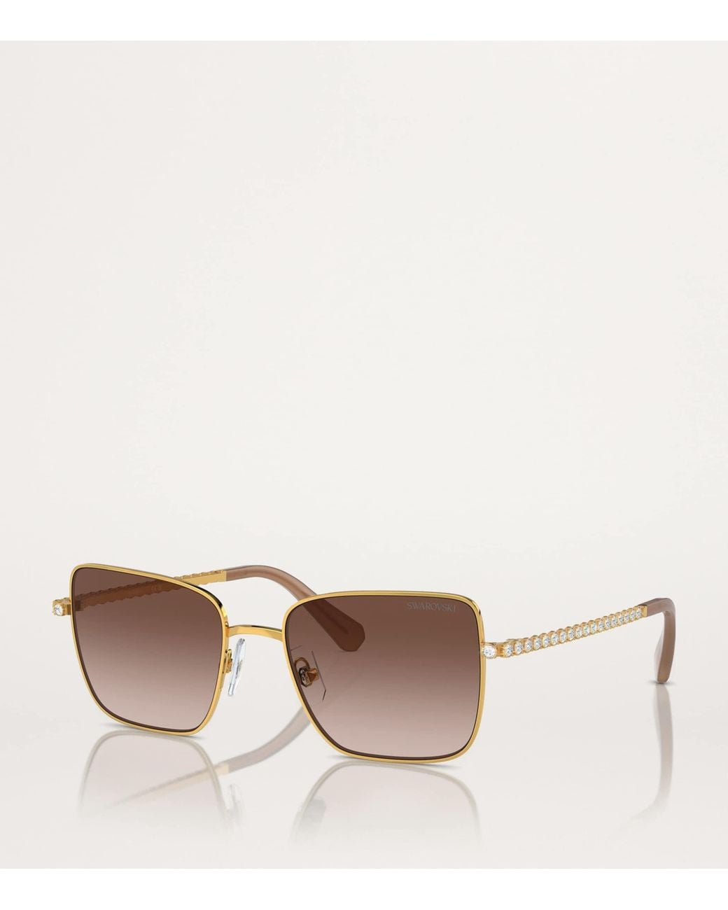 Swarovski Brown Metal Sk7015 Sunglasses