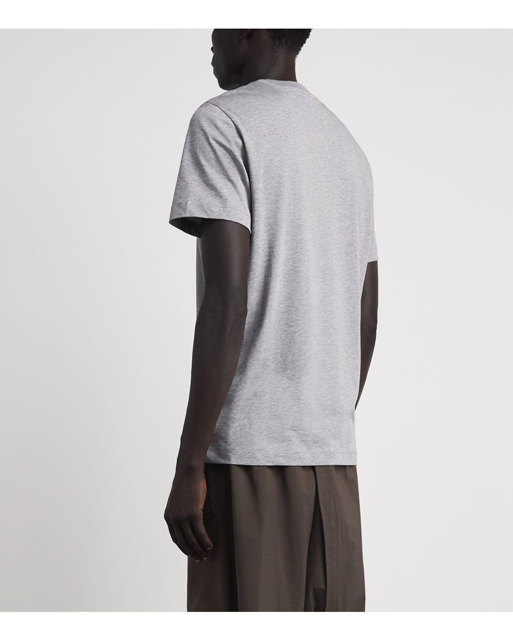 Moncler Black Logo Patch T-Shirts for men