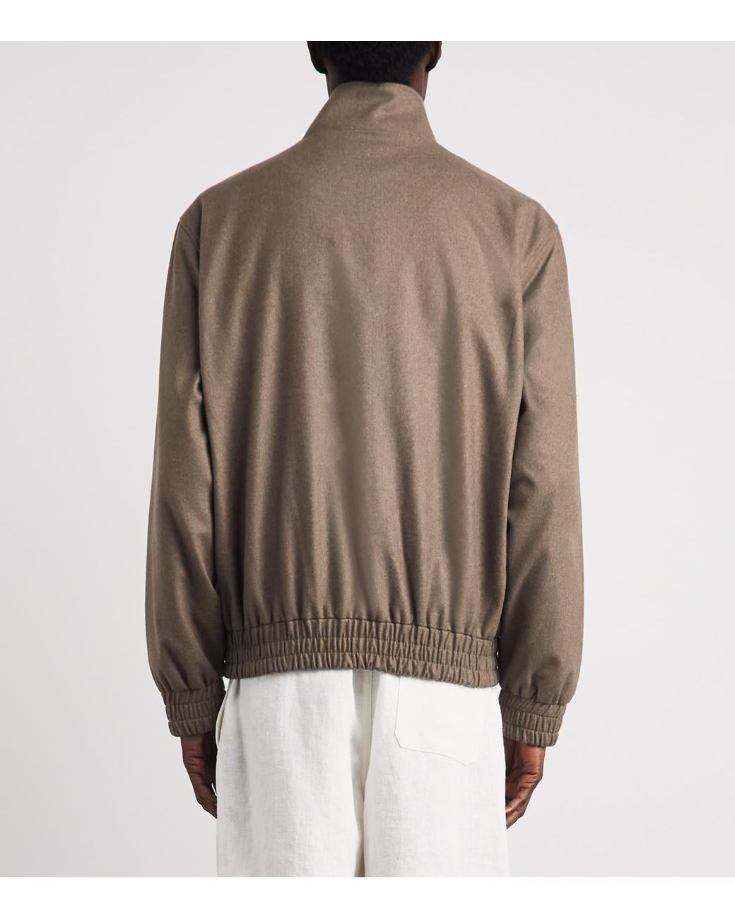 Drole de Monsieur Brown Virgin Wool-Blend Track Jacket for men