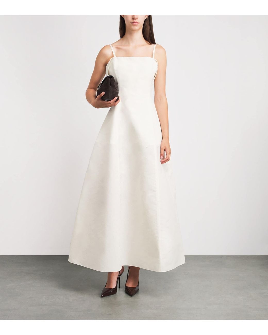 FFORME White Cotton-Silk Neneh Maxi Dress