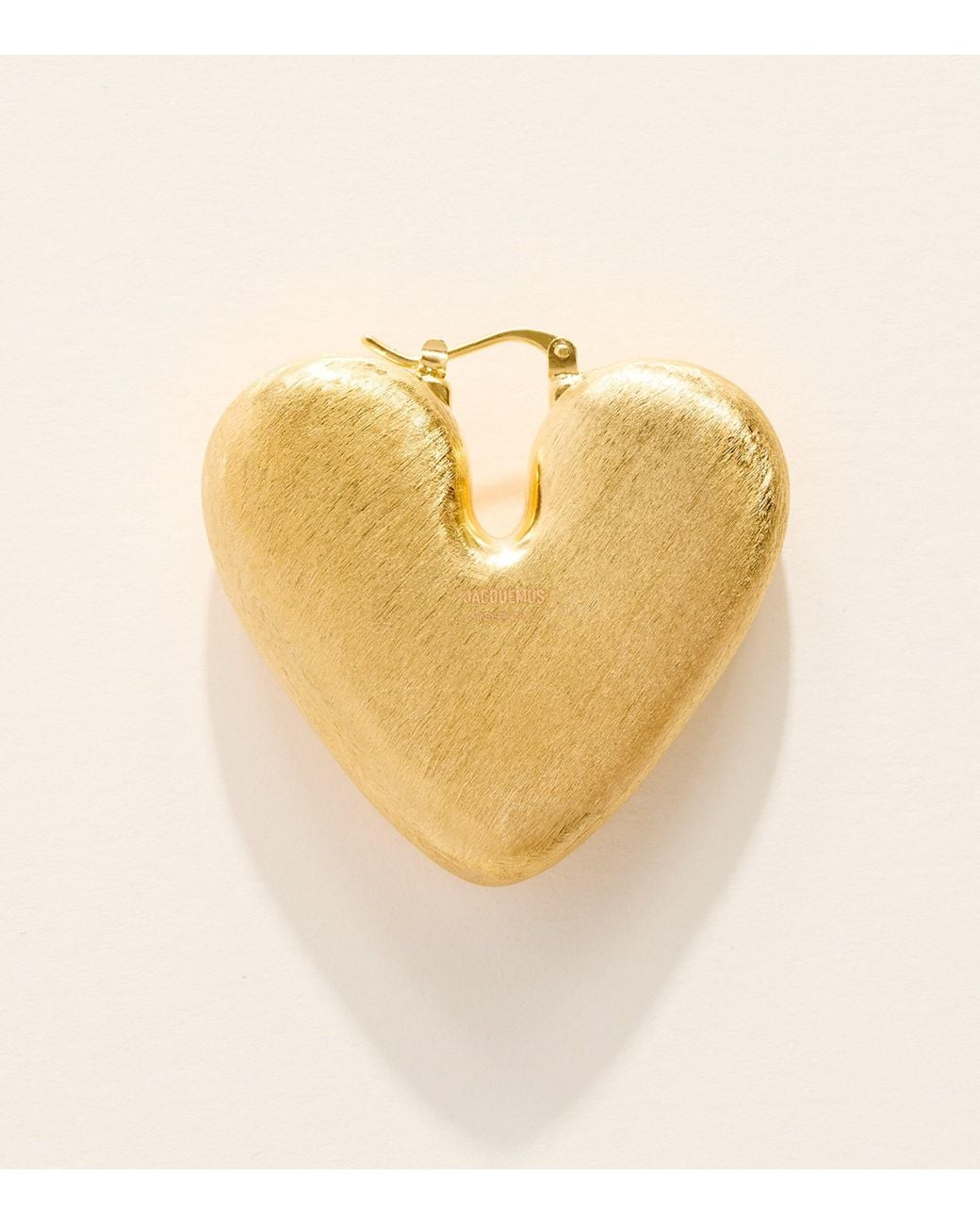 Jacquemus Metallic Crystal-Embellished Heart Earrings
